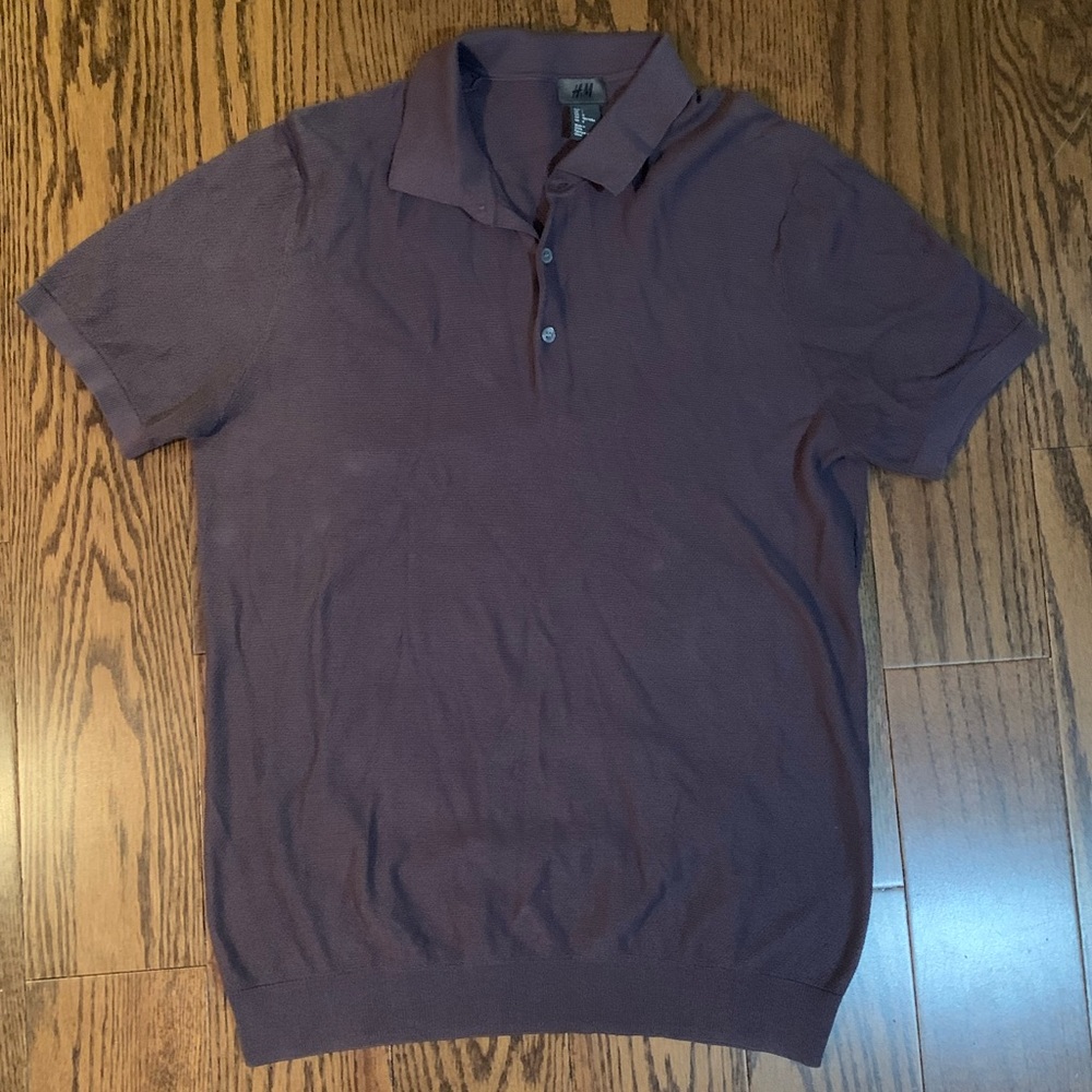 H&M short Sleeve Polo Purple